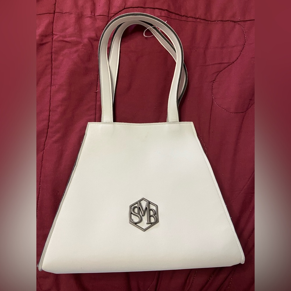 SMB SAVE MY BAG Off-White Neoprene Shoulder Bag